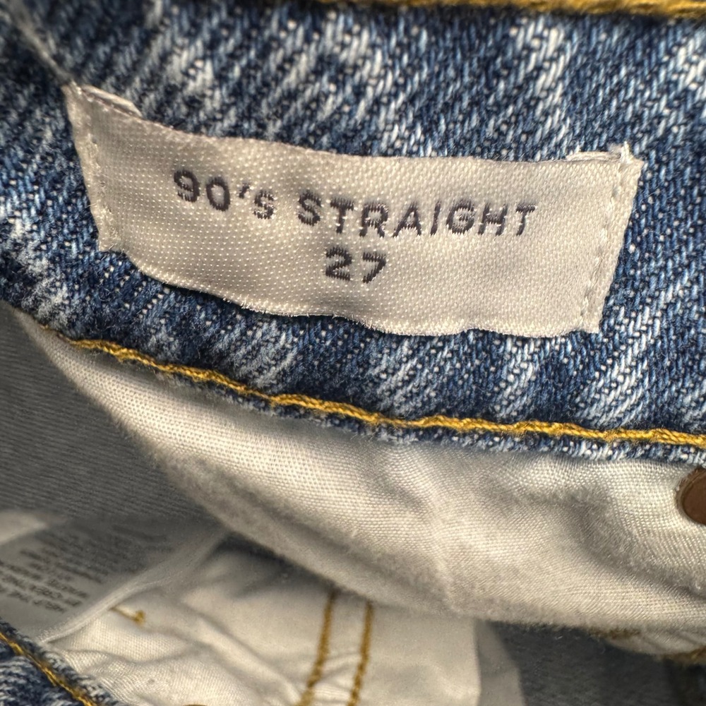 PacSun 90s Straight Jeans Medium Wash Ripped Distressed Size 27 - Picture 4 of 5